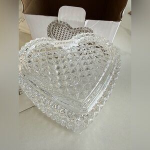 Godinger Clear Crystal Heart Dish